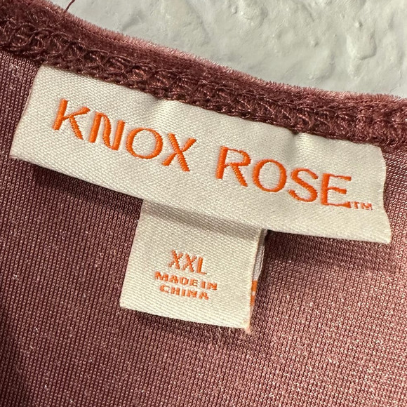 Knox Rose Long Sleeve Velvet A-Line Rose Pink Dress Size XXL Boho - Picture 6 of 9